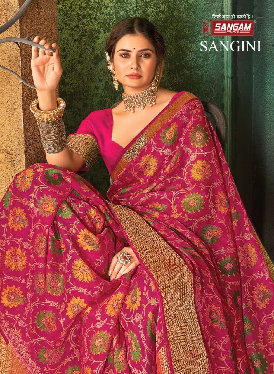 SANGINI BY SANGAM PRINTS 1395 TO 1402 SERIES DESIGNER COTTON SAREES