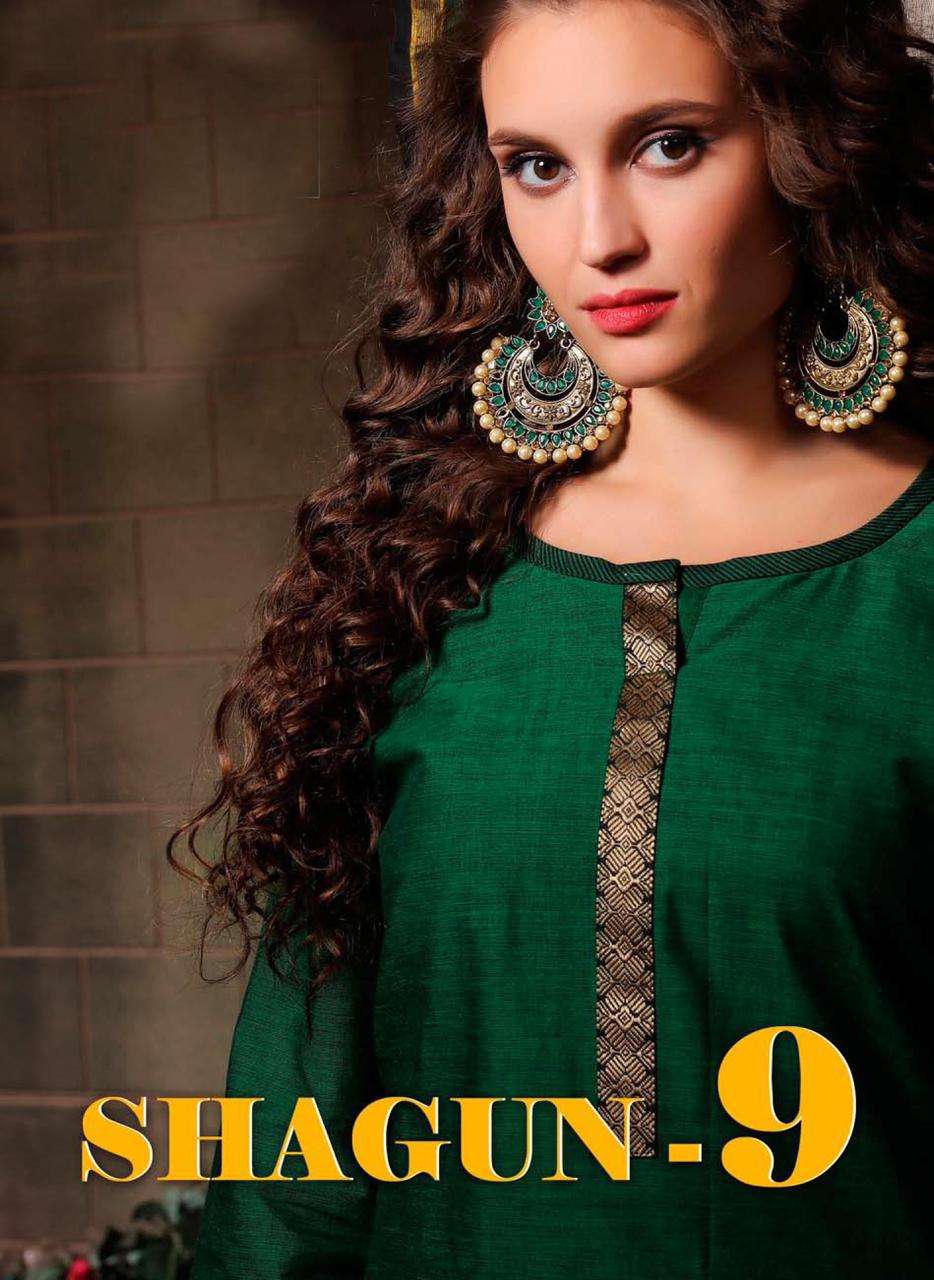 SHAGUN VOL-9 BY ASLIWHOLESALE 101 TO 109 SERIES DESIGNER COTTON DRESSES