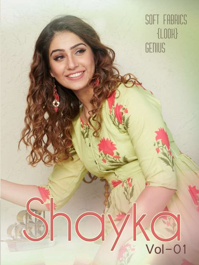 SHAYKA VOL-1 BY ASLIWHOLESALE 1001 TO 1006 SERIES DESIGNER PRINTED KURTIS