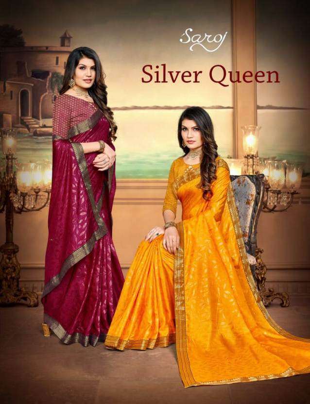 SILVER QUEEN BY SAROJ DESIGNER SILK SAREES