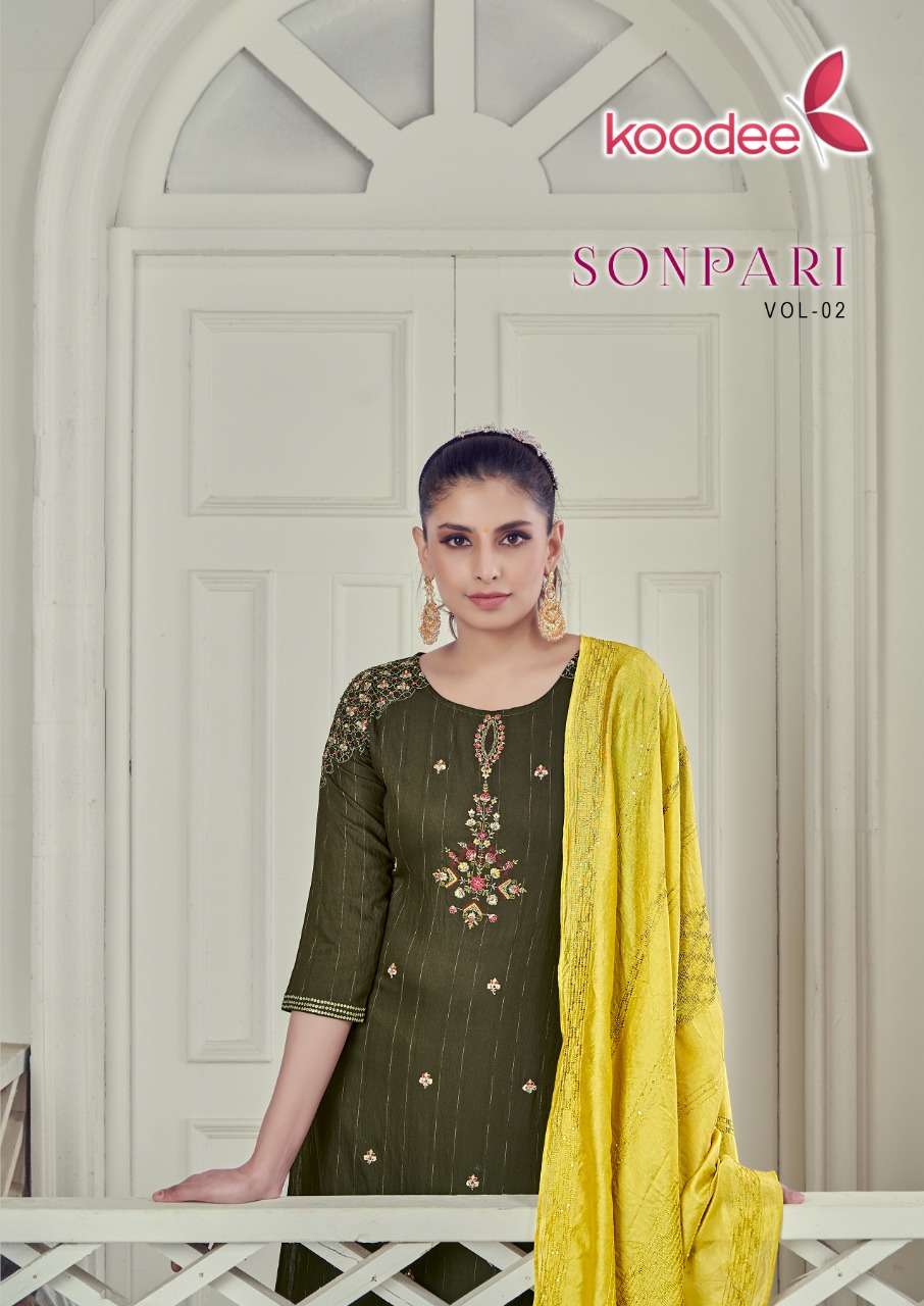 SONPARI VOL-2 BY KOODEE 1001 TO 1004 SERIES VISCOSE DRESSES