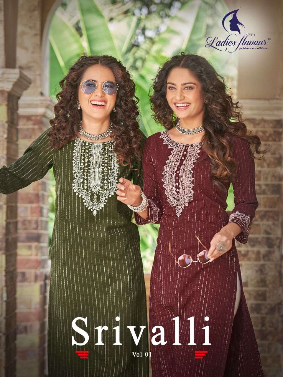 SRIVALLI BY LADIES FLAVOUR 1001 TO 1006 SERIES DESIGNER COTTON KURTIS