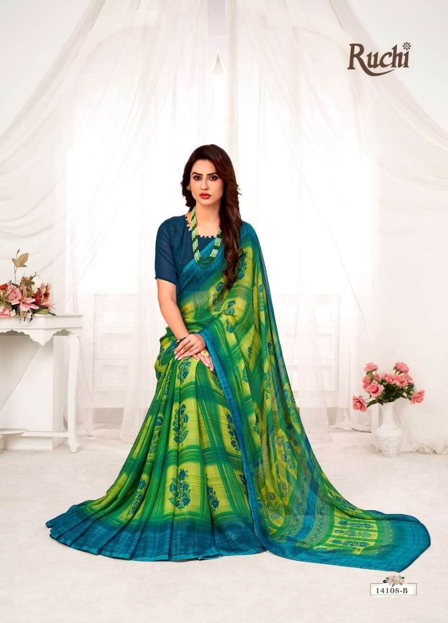 STAR CHIFFON VOL-70 BY RUCHI SAREES DESIGNER CHIFFON SAREES