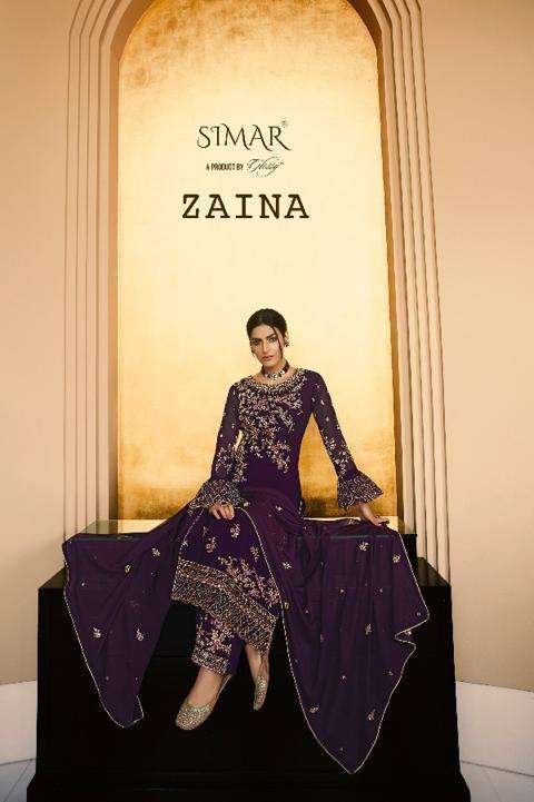 ZAINA BY SIMAR 522 TO 526 SERIES DESIGNER GEORGETTE DRESSES