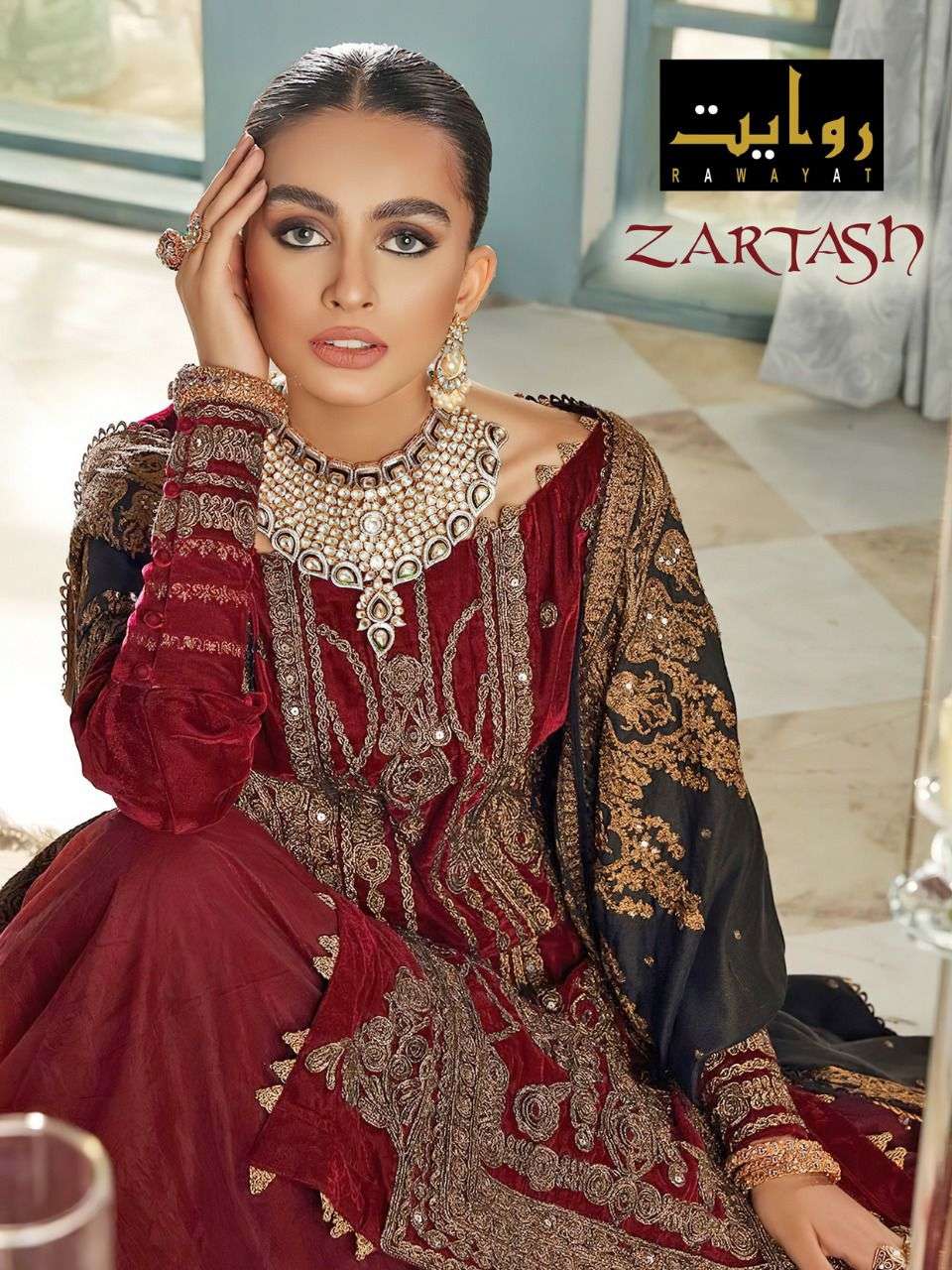 ZARTASH BY RAWAYAT 1110 TO 1112 SERIES FAUX GEORGETTE EMBROIDERED DRESSES