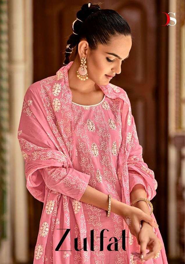 ZULFAT BY DEEPSY SUITS 10001 TO 10006 SERIES COTTON EMBROIDERED DRESSES