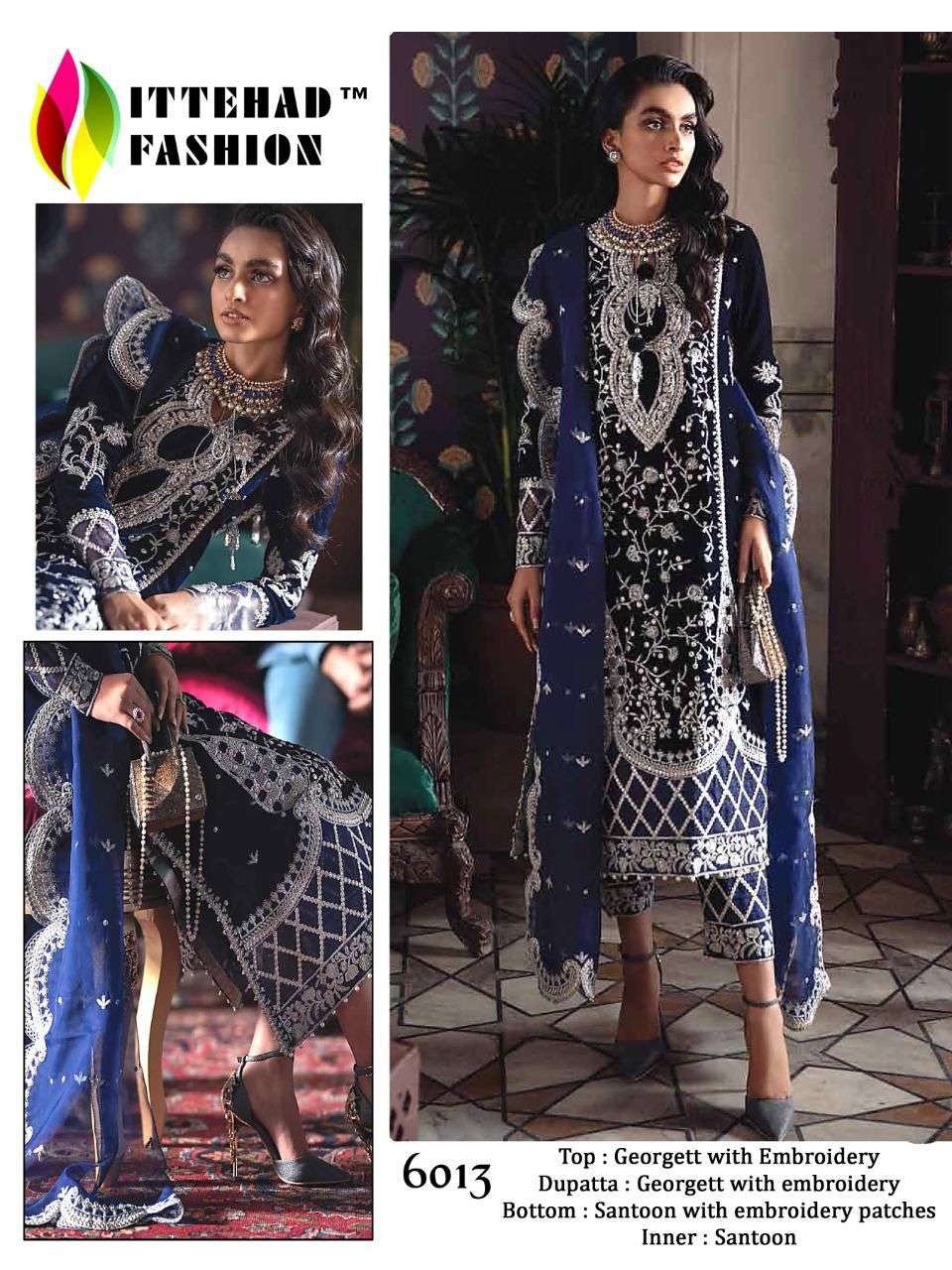 6013 HIT DESIGN BY ITTEHAD FASHION DESIGNER GEORGETTE DRESSES