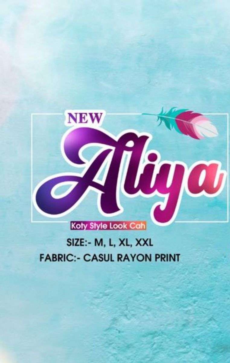 ALIYA BY ASLIWHOLESALE 101 TO 110 SERIES DESIGNER RAYON KURTIS