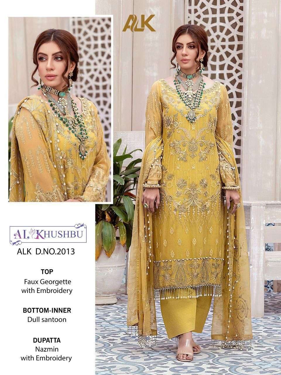 ALK 2013 HIT DESIGN BY AL KHUSHBU GEORGETTE EMBROIDERED DRESSES