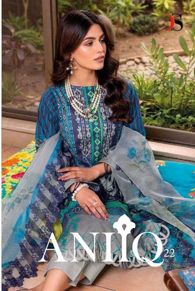 ANIQ VOL-22 BY DEEPSY SUITS 1401 TO 1408 SERIES DESIGNER COTTON DRESSES