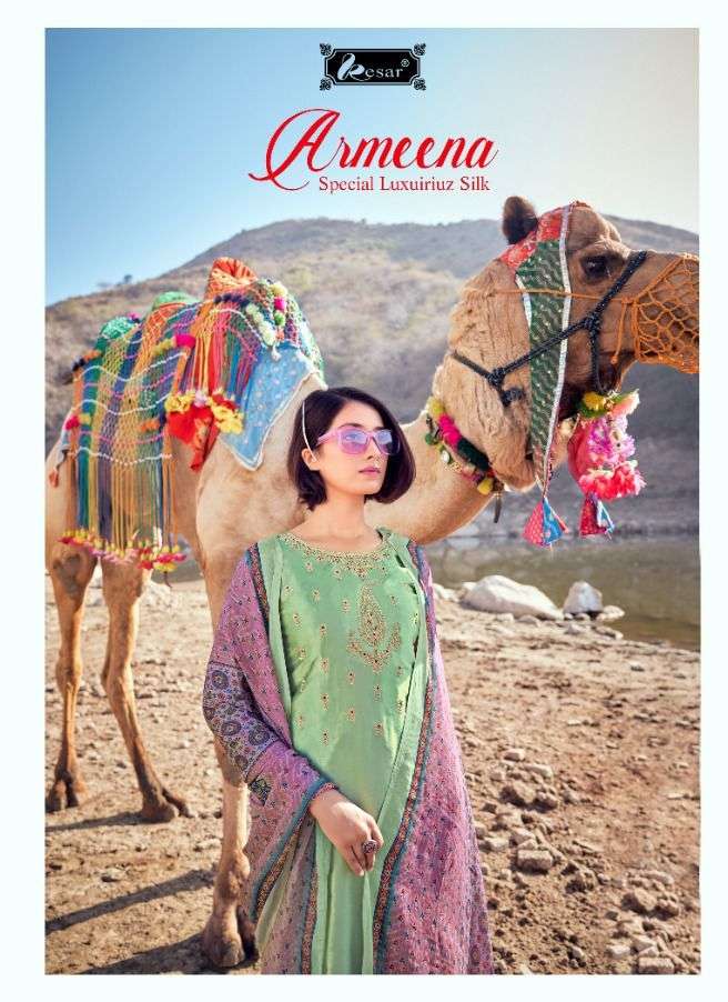 ARMEENA BY KESAR 121001 TO 121006 SERIES DESIGNER SILK DRESSES