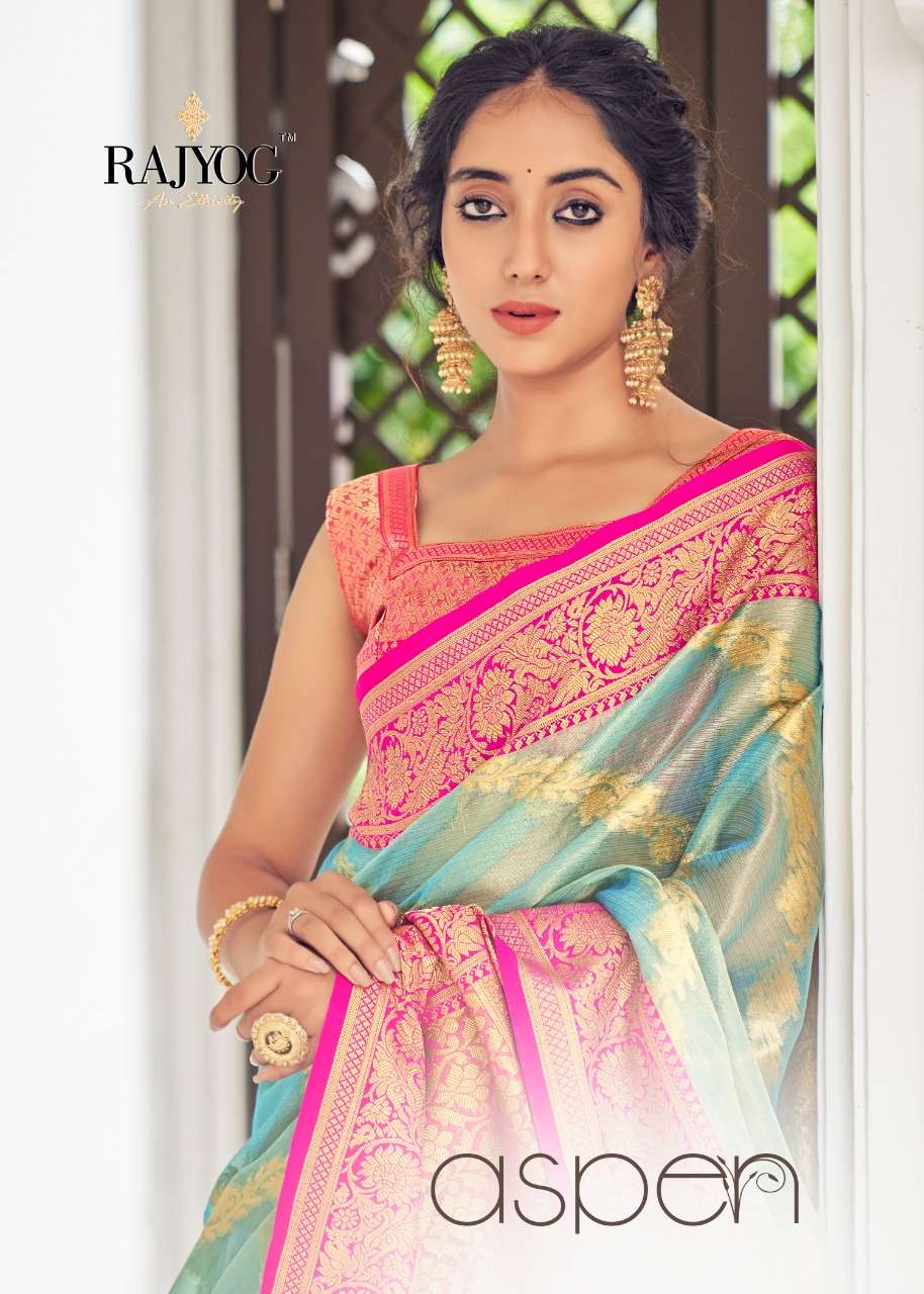 ASPEN BY RAJYOG 7601 TO 7606 SERIES SOFT TISSUE SILK BANARASI SAREES