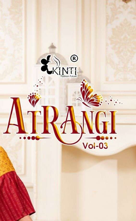 ATRANGI VOL-3 BY KINTI 301 TO 308 SERIES DESIGNER RAYON KURTIS WITH JACKET