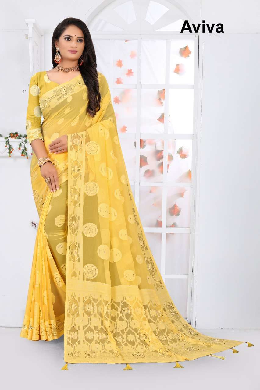 AVIVA BY ASLIWHOLESALE DESIGNER BRASSO SAREES