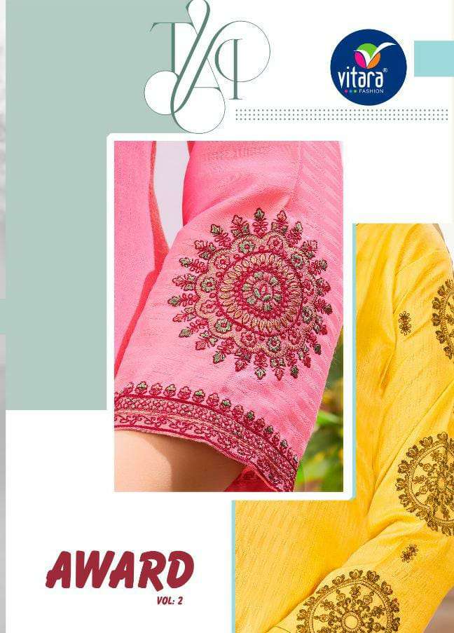 AWARD VOL-2 BY VITARA FASHION 1001 TO 1004 SERIES DESIGNER COTTON KURTIS 