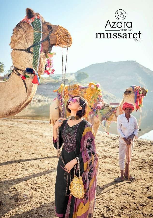 AZARA MUSSARET VOL-17 BY RADHIKA FASHION 19001 TO 19008 SERIES DESIGNER COTTON DRESSES