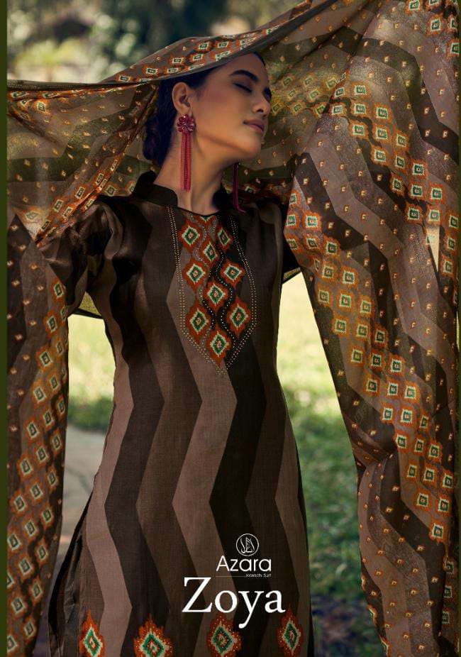 AZARA ZOYA BY RADHIKA FASHION 18001 TO 18008 SERIES DESIGNER COTTON DRESSES