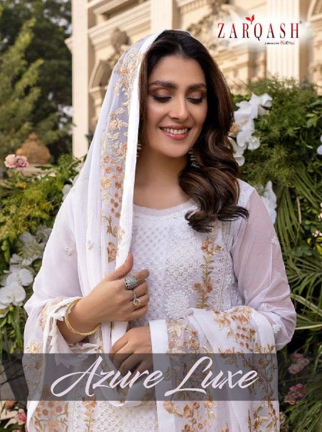 AZURE LUXE BY ZARQASH Z-2093 TO Z-2097 SERIES FAUX GEORGETTE DRESSES