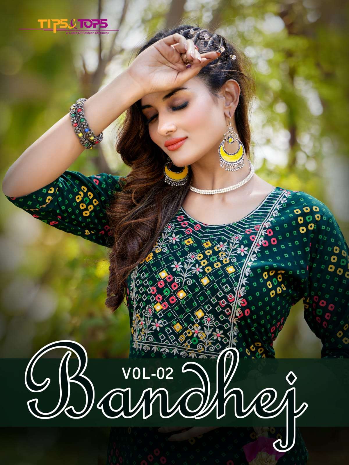 BANDHEJ VOL-2 BY TIPS & TOPS 01 TO 06 SERIES DESIGNER RAYON KURTIS WITH BOTTOM