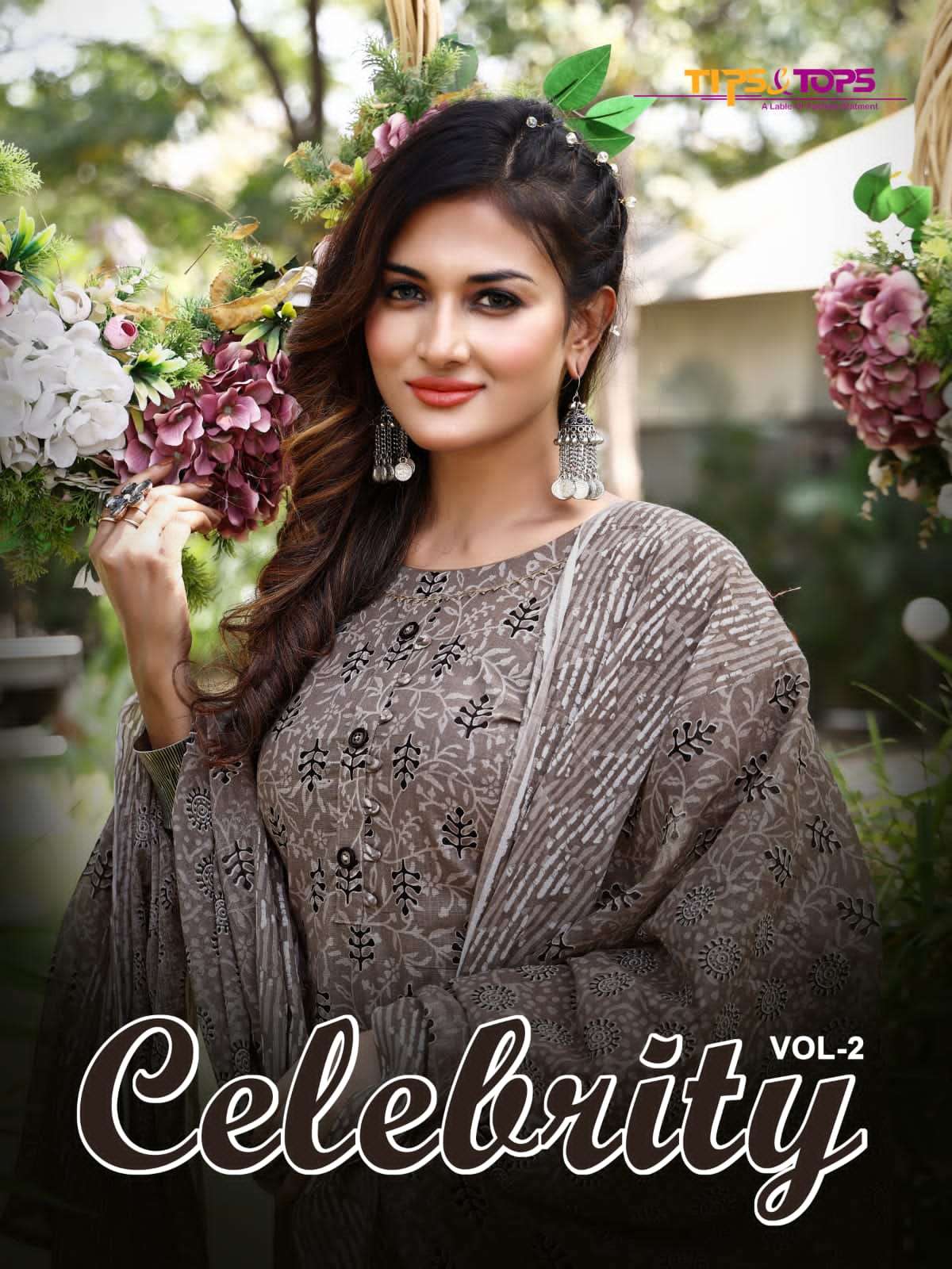 CELEBRITY VOL-2 BY TIPS & TOPS 01 TO 06 SERIES DESIGNER COTTON DRESSES