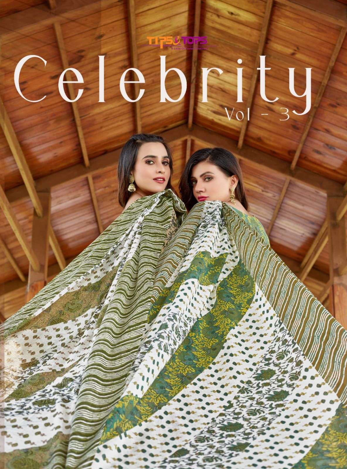 CELEBRITY VOL-3 BY TIPS & TOPS 3001 TO 3006 SERIES DESIGNER COTTON DRESSES