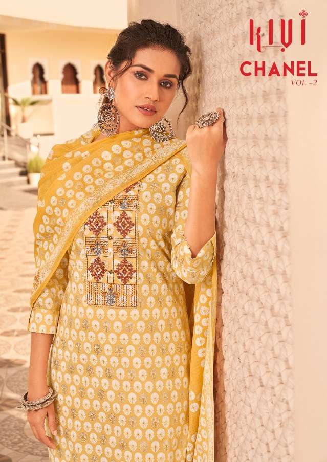 CHANNEL VOL-2 BY KIVI 12831 TO 12836 SERIES DESIGNER COTTON DRESSES