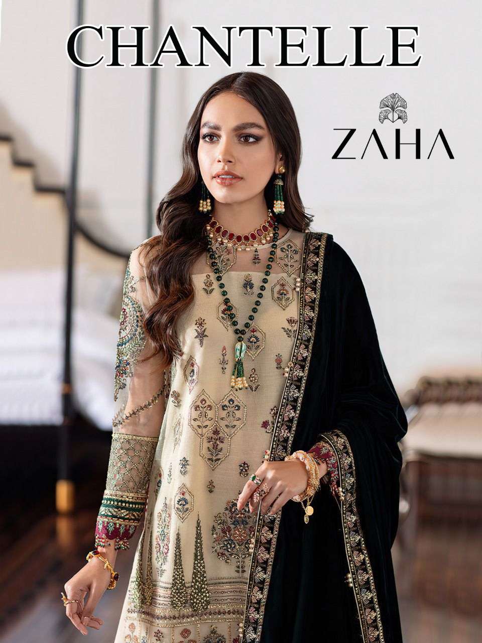 CHANTELLE BY ZAHA 10025 TO 10027 SERIES GEORGETTE PAKISTANI DRESSES