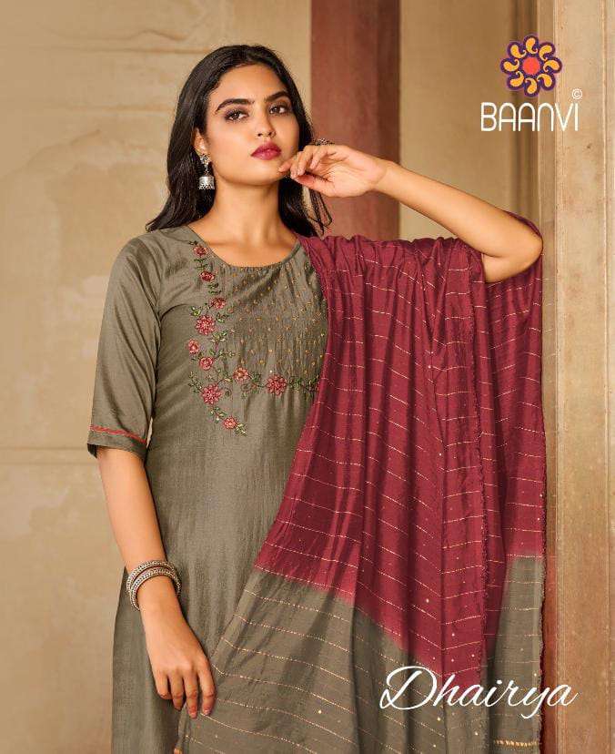 DHAIRYA BY BAANVI 101 TO 104 SERIES DESIGNER SILK DRESSES