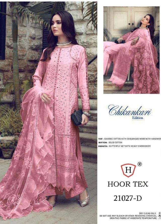 HOOR TEX 21027 COLOURS BY HOOR TEX COTTON CHIKANKARI WORK DRESSES