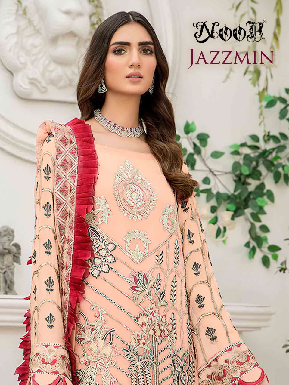 JAZZMIN BY NOOR 11205 TO 11207 SERIES DESIGNER GEORGETTE DRESSES