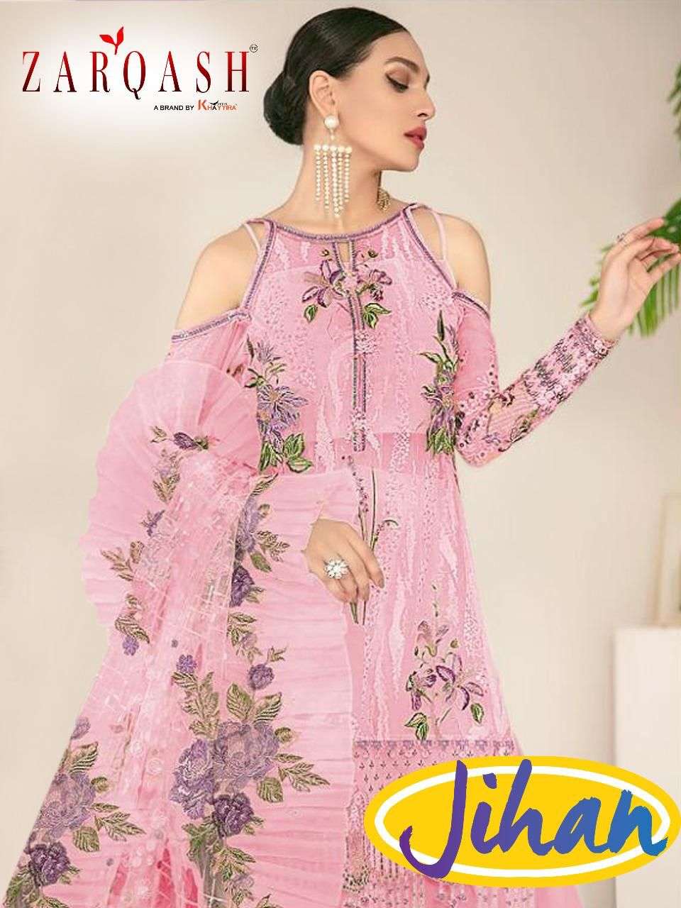 JIHAN BY ZARQASH 2024-A TO 2024-E SERIES FAUX GEORGETTE DRESSES