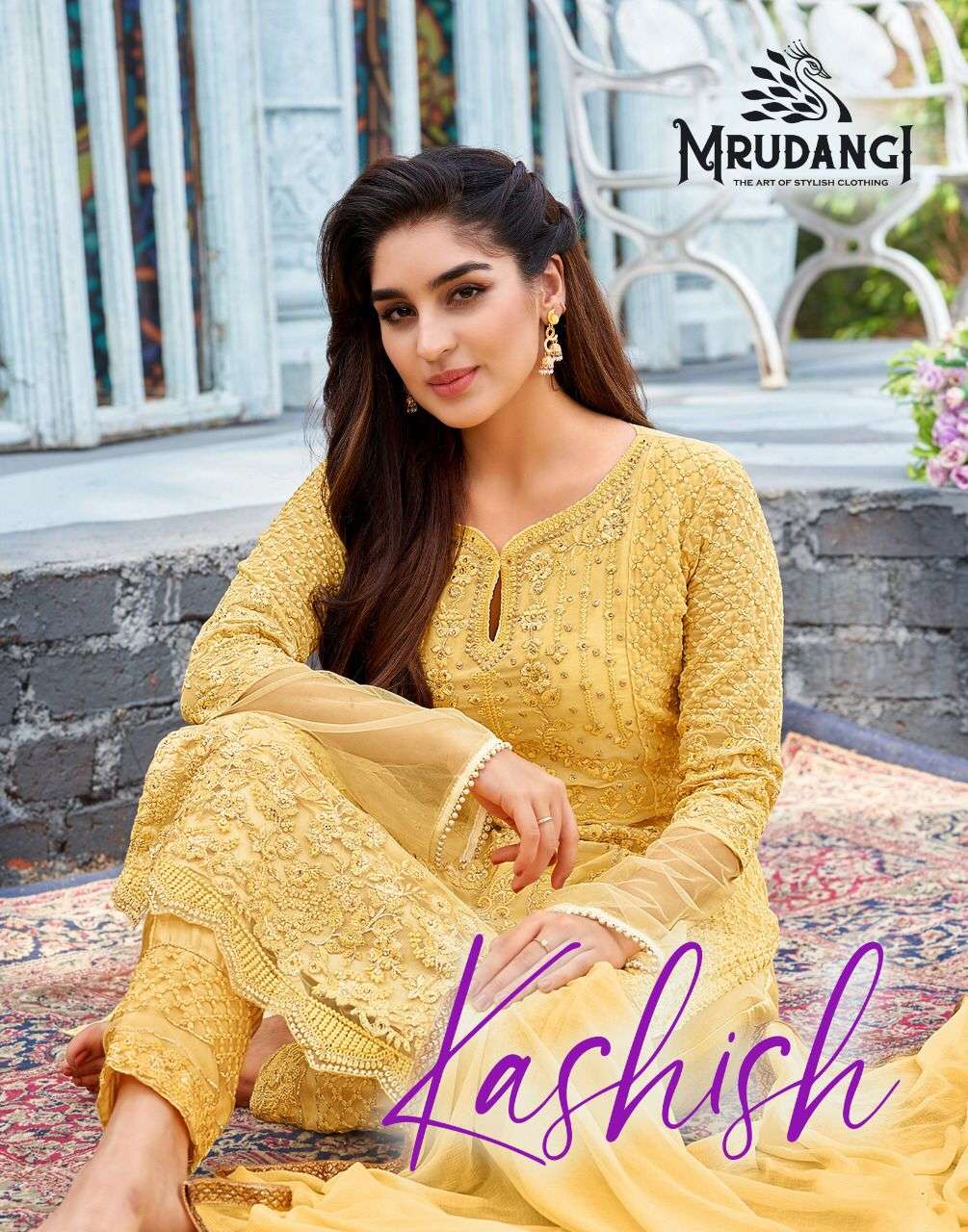 KASHISH BY MRUDANGI 2014 TO 2018 SERIES DESIGNER FAUX GEORGETTE DRESSES