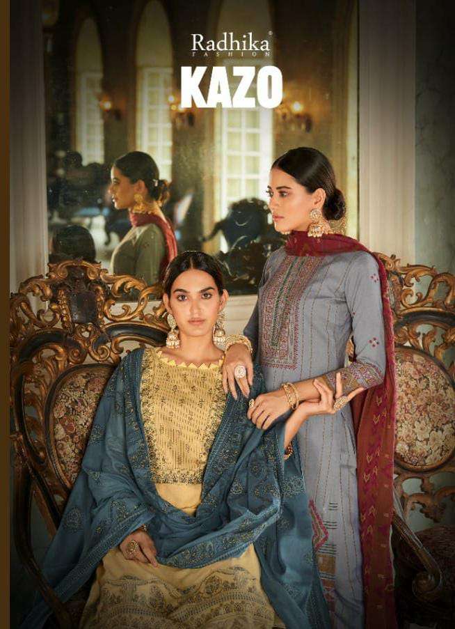 KAZO BY RADHIKA FASHION 17001 TO 17008 SERIES DESIGNER COTTON DRESSES