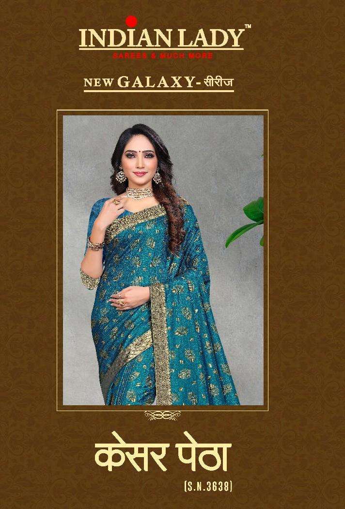 KESAR PETHA VOL-2 BY INDIAN LADY 3638-A TO 3638-H SERIES DESIGNER VICHITRA SILK SAREES