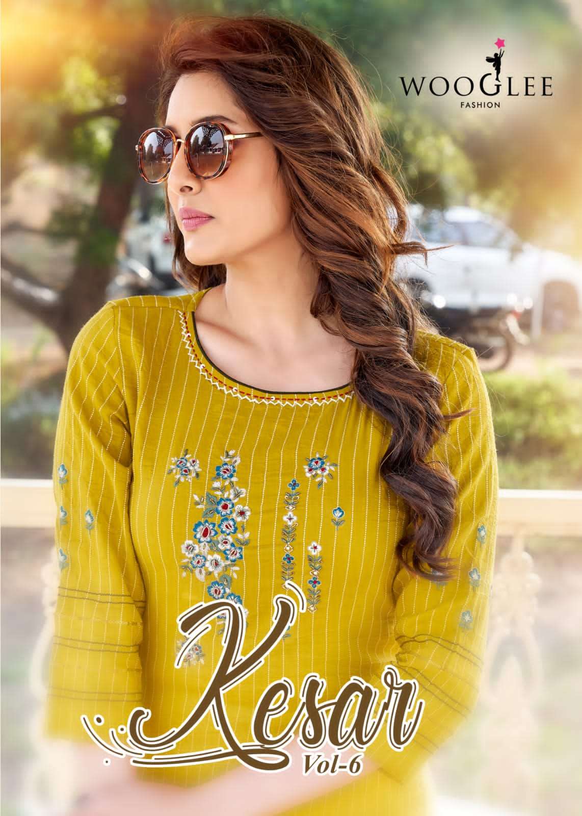 KESAR VOL-6 BY WOOGLEE 6037 TO 6042 SERIES DESIGNER NYLON VISCOSE KURTIS WITH PANTS