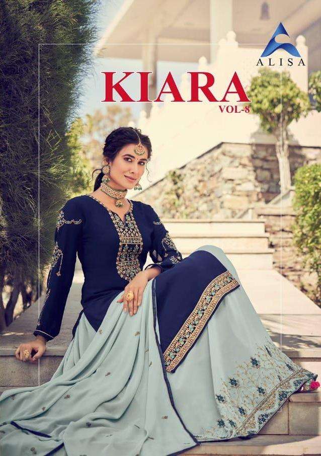 KIARA VOL-8 BY ALISA 7301 TO 7306 SERIES DESIGNER FAUX GEORGETTE DRESSES