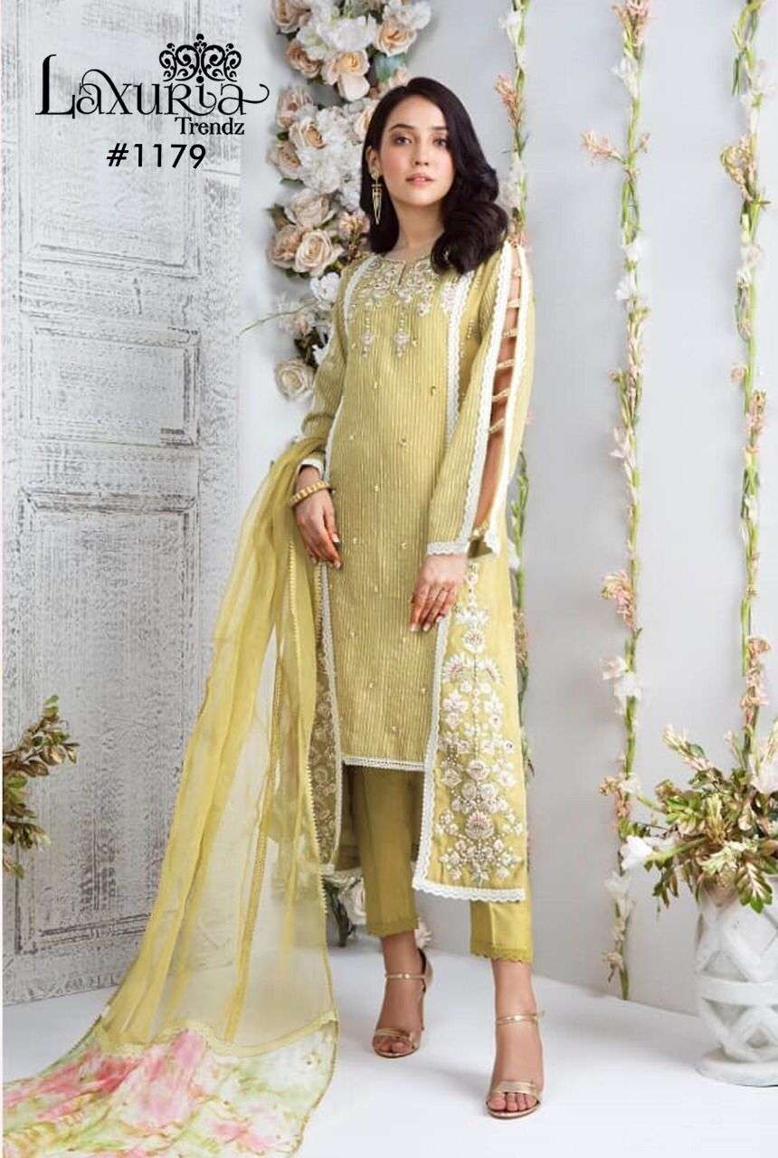 LAXURIA 1179 BY LAXURIA TRENDZ HEAVY DESIGNER FAUX GEORGETTE DRESS