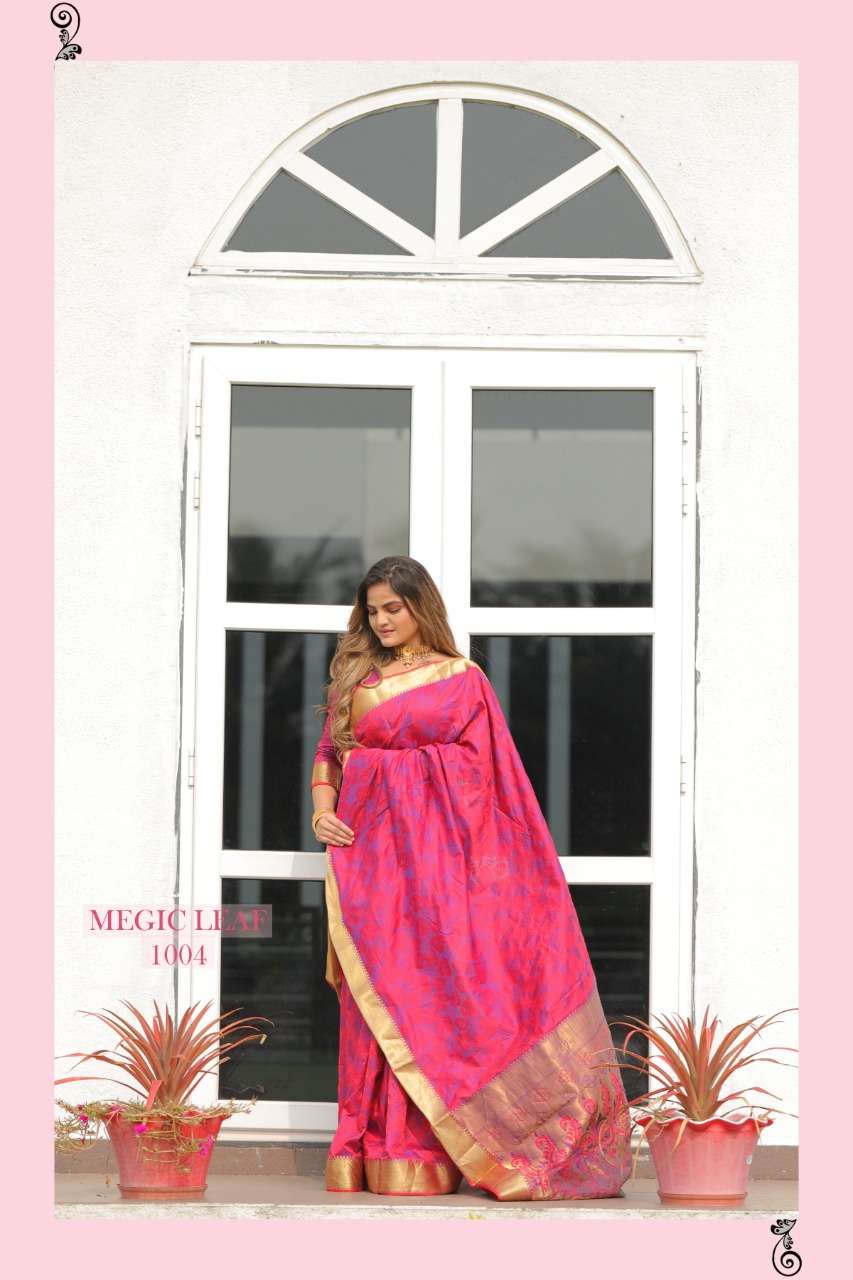 MAGIC LEAF BY LAKHANI COTTONS 1001 TO 1005 SERIES DESIGNER SAREES