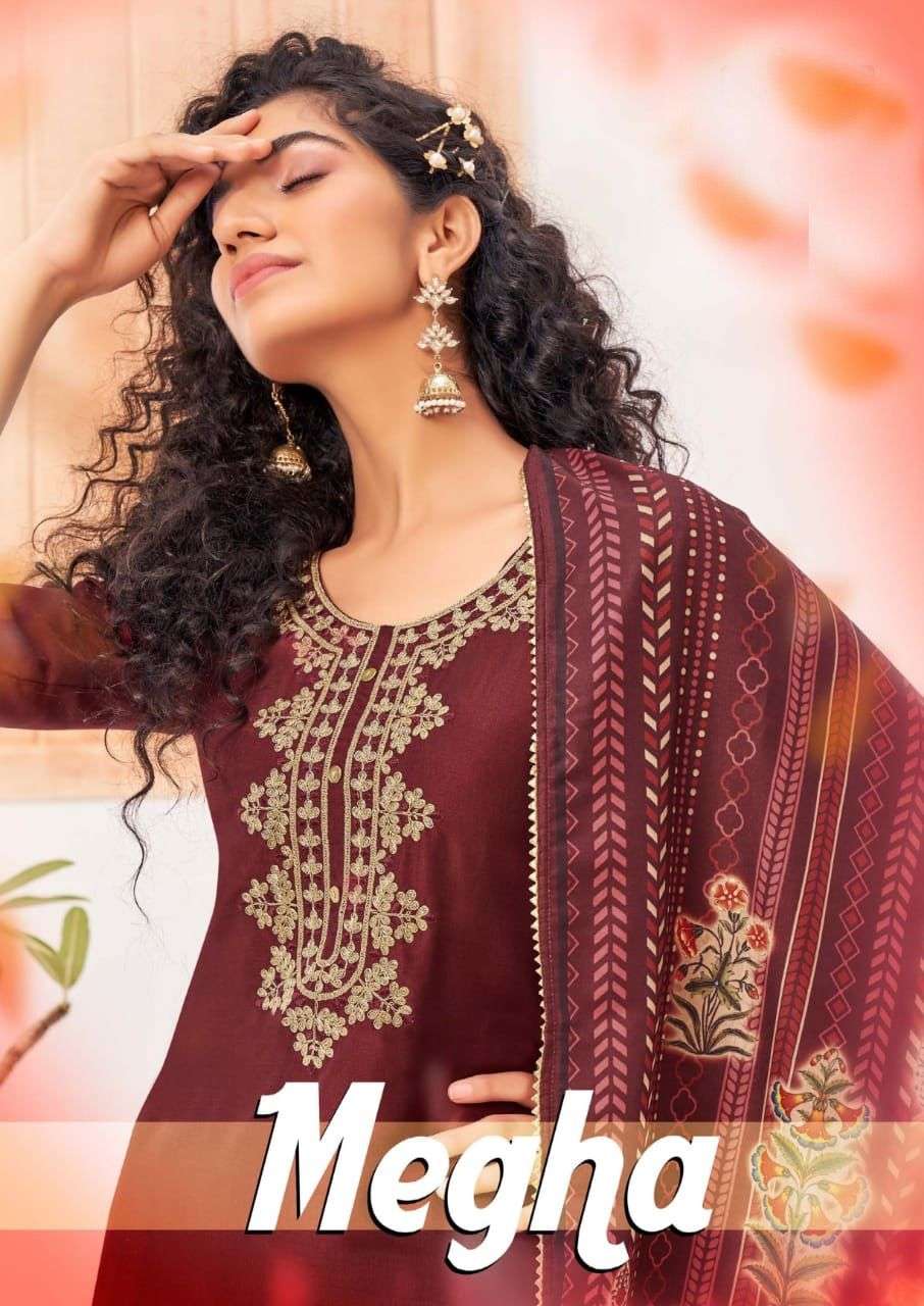 MEGHA BY ASLIWHOLEASALE 101 TO 107 SERIES DESIGNER MUSLIN DRESSES