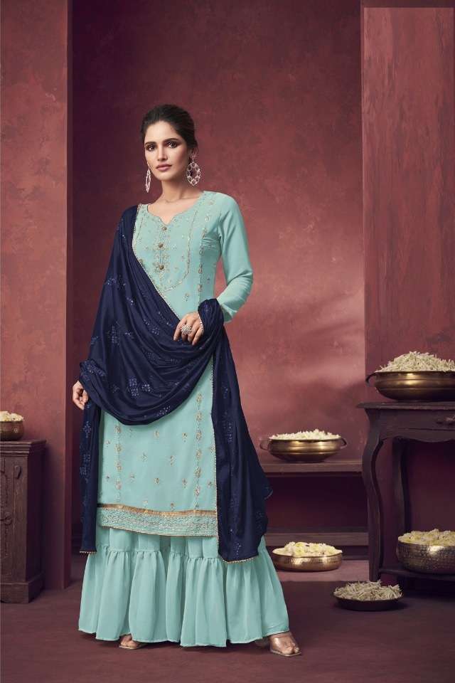 MOHINI 99002 COLOURS BY ASLIWHOLESALE FAUX GEORGETTE SHARARA DRESSES