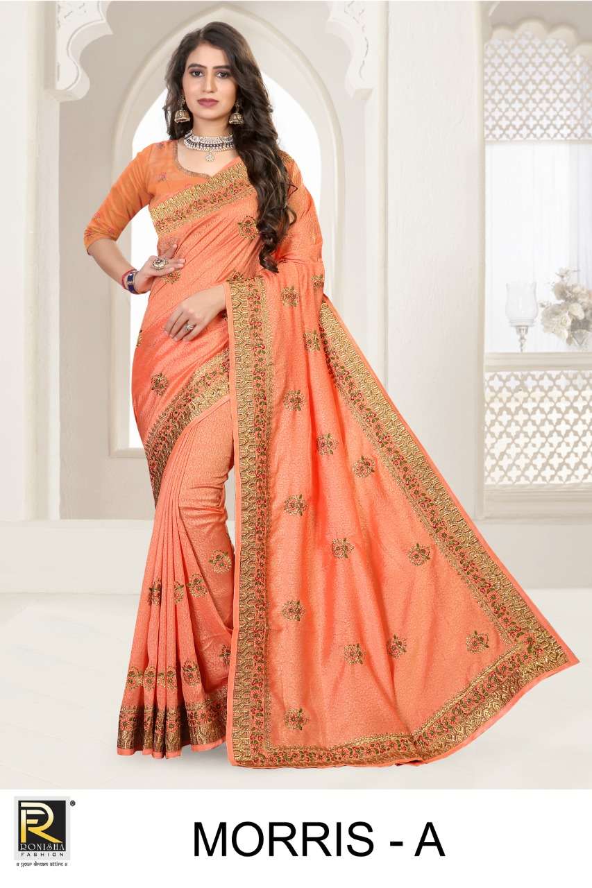 MORRIS BY RONISHA FASHION DESIGNER VICHITRA SILK SAREES