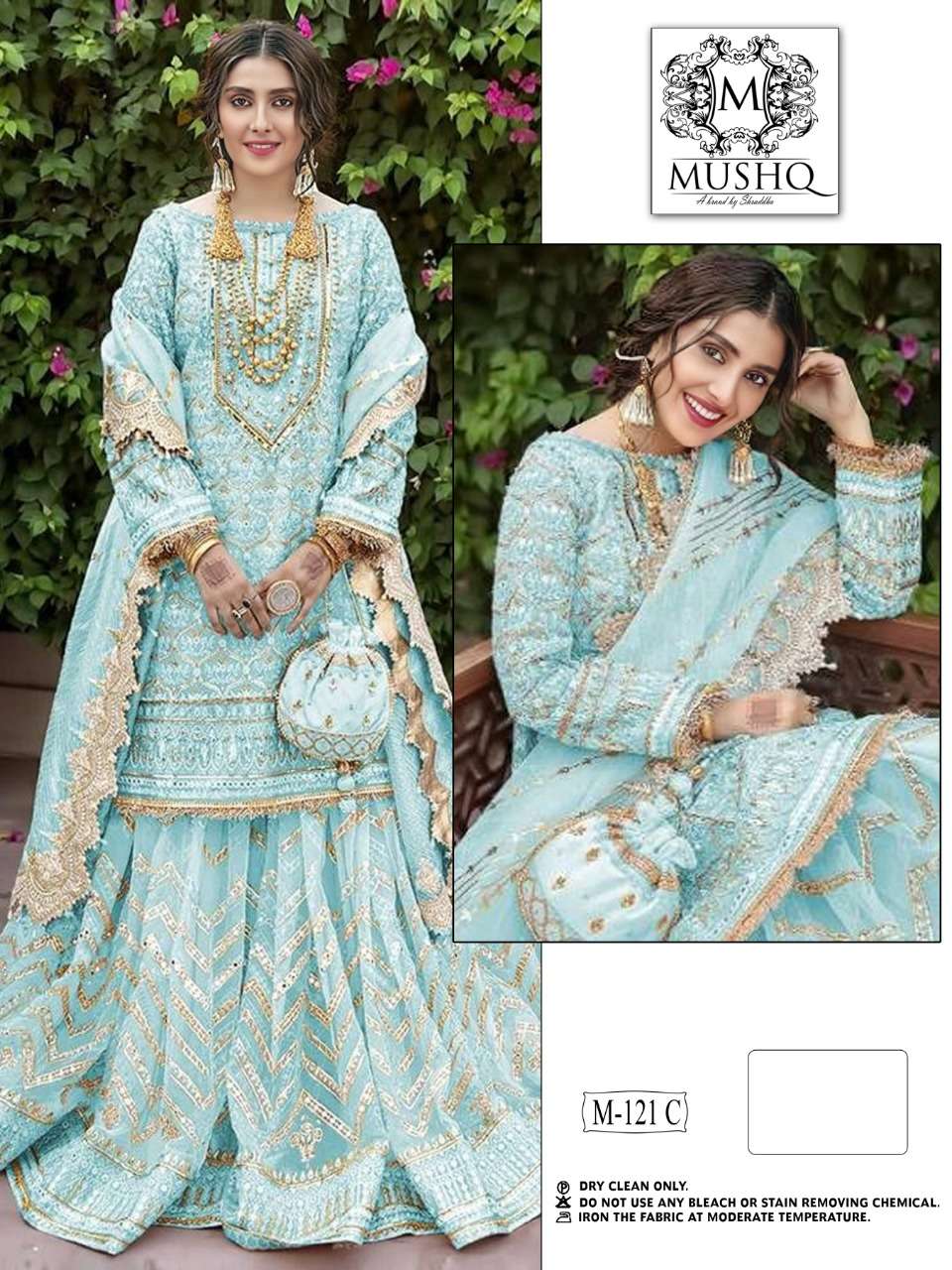 MUSHQ M-121 COLOURS BY MUSHQ M-121-A TO M-121-E SERIES FAUX GEORGETTE DRESSES