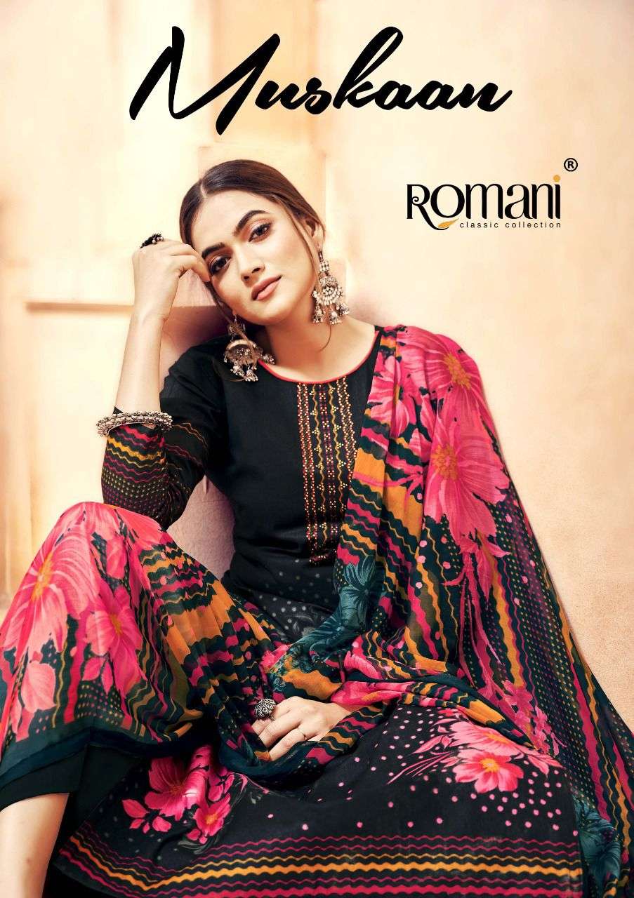 MUSKAN BY ROMANI 1022-001 TO 1022-010 SERIES COTTON DRESSES