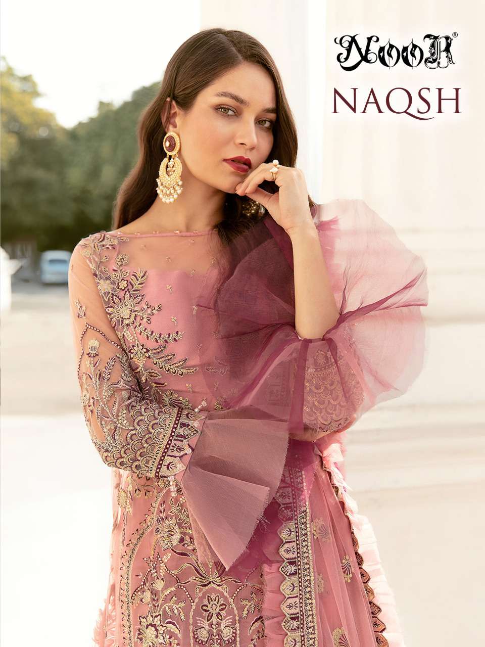 NAQSH BY NOOR 40041 TO 40043 SERIES DESIGNER GEORGETTE DRESSES