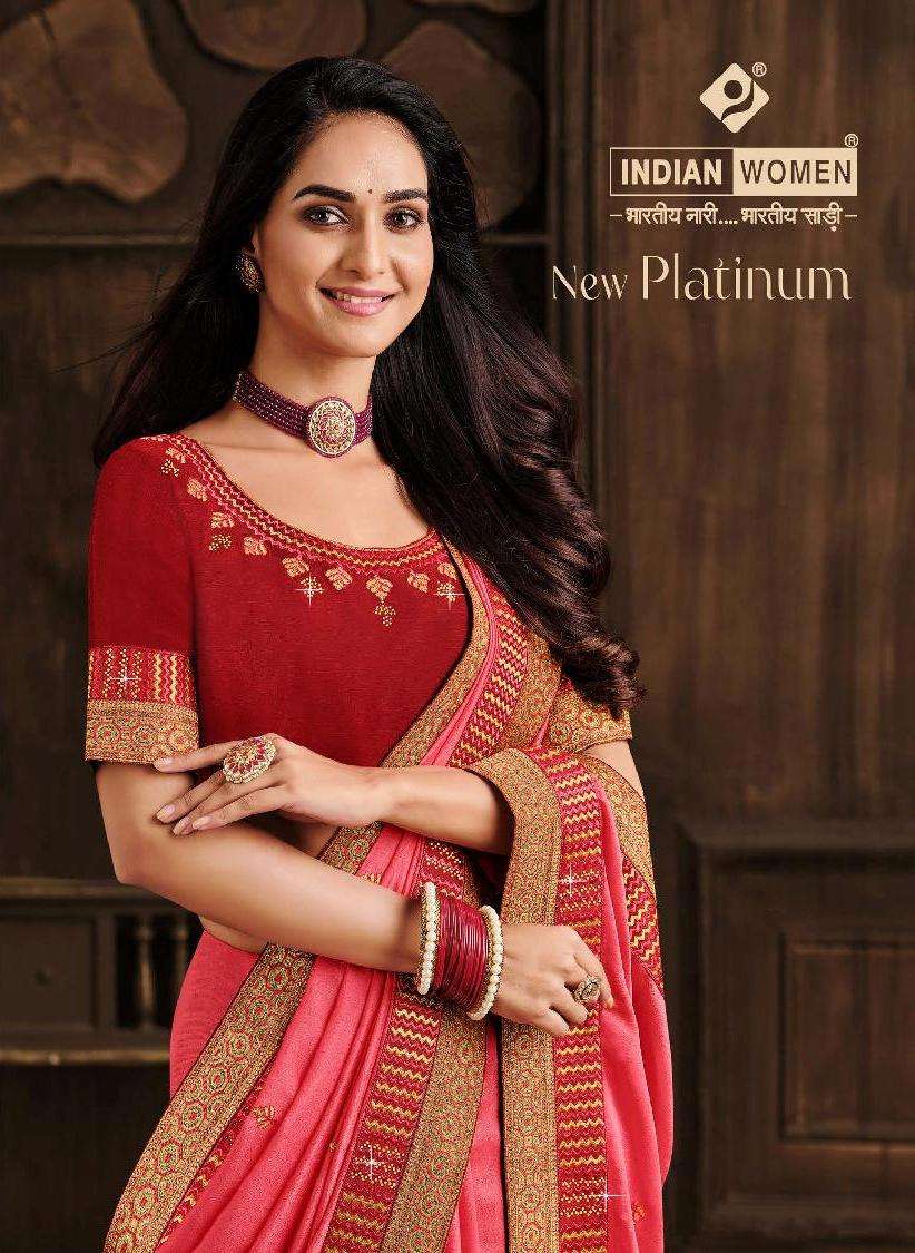 NEW PLATINUM BY INDIAN WOMEN 10001 TO 10013 SERIES DESIGNER SAREES