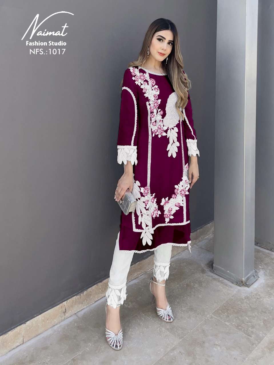 NFS 1017 NEW COLOURS BY NAIMAT FASHION STUDIO PURE GEORGETTE DRESSES