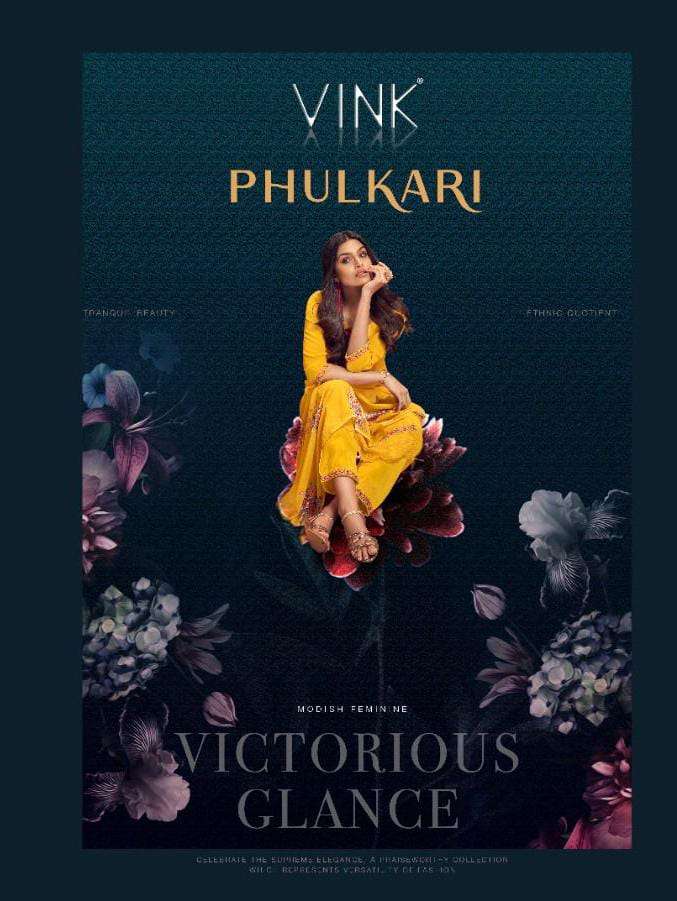 PHULKARI BY VINK 1491 TO 1496 SERIES DESIGNER GEORGETTE DRESSES