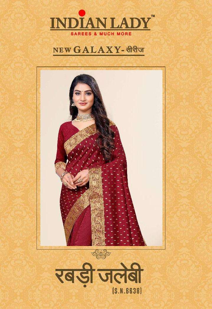 RABDI JALEBI VOL-8 BY INDIAN LADY 6638-A TO 6638-H SERIES DESIGNER VICHITRA SILK SAREES