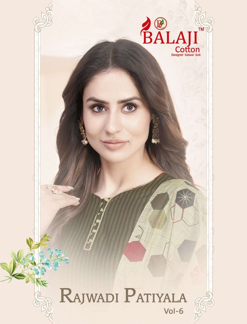 RAJWADI PATIYALA VOL-06 BY BALAJI COTTON 6001 TO 6020 SERIES COTTON DRESSES