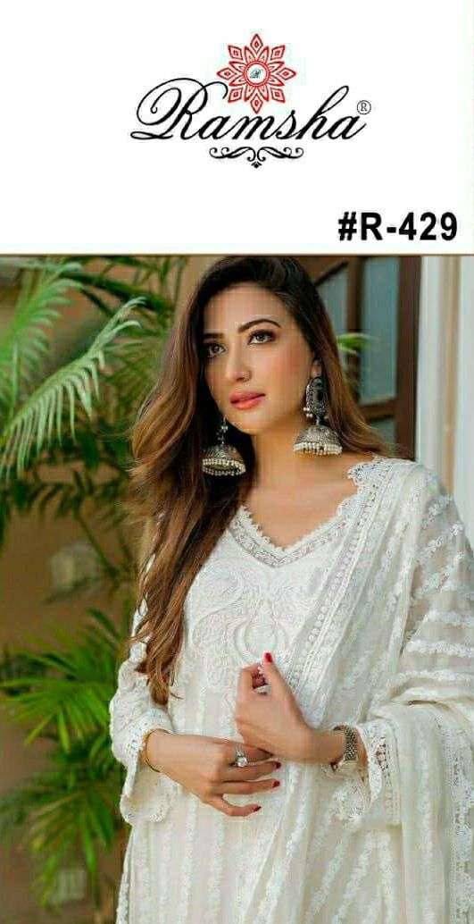 RAMSHA R-429 HIT DESIGN BY RAMSHA GEORGETTE EMBROIDERED PAKISTANI DRESS